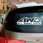 AWD Sticker Decal Vinyl, All-Wheel Drive, 4x4 Off Road – Custom Choose Size Color – For Car Laptop Window Boat – Die Cut No Background 061930036