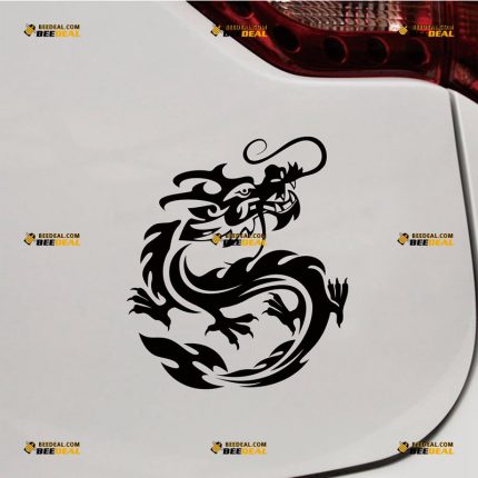 Chinese Dragon Sticker Decal Vinyl, Oriental Dragon – Custom Choose Size Color – For Car Laptop Window Boat – Die Cut No Background 061631437
