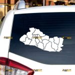 El Salvador Sticker Decal Vinyl, Country States Map Outline, Home Pride – Custom Choose Size Color – For Car Laptop Window Boat – Die Cut No Background