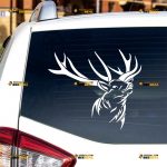 Elk Sticker Decal Vinyl, European Wapiti Deer – Custom Choose Size Color – For Car Laptop Window Boat – Die Cut No Background 062231329