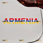 Armenia Sticker Decal Vinyl, Armenian Flag Color Lettering – Custom Choose Size – For Car Laptop Window Boat – Die Cut No Background