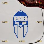 Honduras Sticker Decal Vinyl, Spartan Helmet, Flag – Custom Choose Size Color – For Car Laptop Window Boat – Die Cut No Background