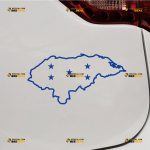 Honduras Sticker Decal Vinyl, Map Outline, Flag, Love and Home Pride – Custom Choose Size Color – For Car Laptop Window Boat – Die Cut No Background