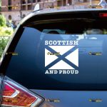 Scottish Flag Sticker Decal Vinyl, Scotland Home Pride – Custom Choose Size Color – For Car Laptop Window Boat – Die Cut No Background