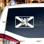 Scottish Flag Sticker Decal Vinyl, Scotland Lion Rampant – Custom Choose Size Color – For Car Laptop Window Boat – Die Cut No Background 061932317