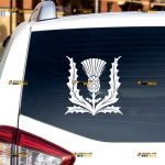 Thistle Sticker Decal Vinyl, Scottish Flower – Custom Choose Size Color – For Car Laptop Window Boat – Die Cut No Background 061930109