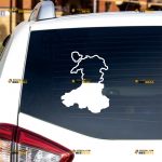 Wales Map Sticker Decal Vinyl, Welsh Outline Silhouette, Home Pride – Custom Choose Size Color – For Car Laptop Window Boat – Die Cut No Background 061930124