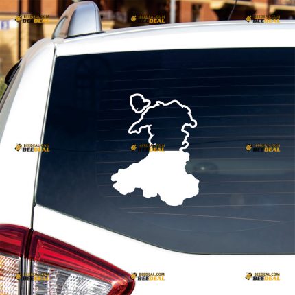 Wales Map Sticker Decal Vinyl, Welsh Outline Silhouette, Home Pride – Custom Choose Size Color – For Car Laptop Window Boat – Die Cut No Background 061930124