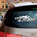 Mountain 4WD Off Road Sticker Decal Vinyl 4X4 – Custom Choose Size Color – For Car Laptop Window Boat – Die Cut No Background 06133