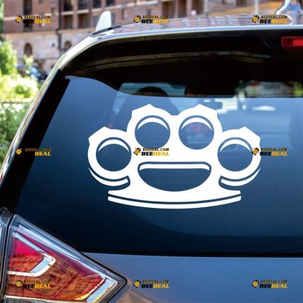 Knuckle Buster Sticker Decal Vinyl Brass Knuck – Custom Choose Size Color – For Car Laptop Window Boat – Die Cut No Background 06133