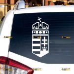 Hungarian Coat Of Arms Sticker Decal Vinyl Hungary – Custom Choose Size Color – For Car Laptop Window Boat – Die Cut No Background