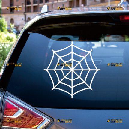 Corner Spider Web Sticker Decal Vinyl Web – Custom Choose Size Color – For Car Laptop Window Boat – Die Cut No Background 092101