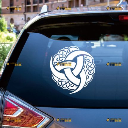 Odin Horn Sticker Decal Vinyl, Triple Horn, Celtic Knot, Norse Viking – Custom Choose Size Color – For Car Laptop Window Boat – Die Cut No Background 061532118