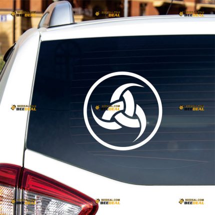 Odin Horn Sticker Decal Vinyl, Circle Triple Horn, Norse Viking – Custom Choose Size Color – For Car Laptop Window Boat – Die Cut No Background 06153