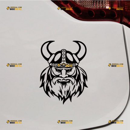 Viking Warrior Sticker Decal Vinyl, Norse Odin, Norwegian – Custom Choose Size Color – For Car Laptop Window Boat – Die Cut No Background 211241