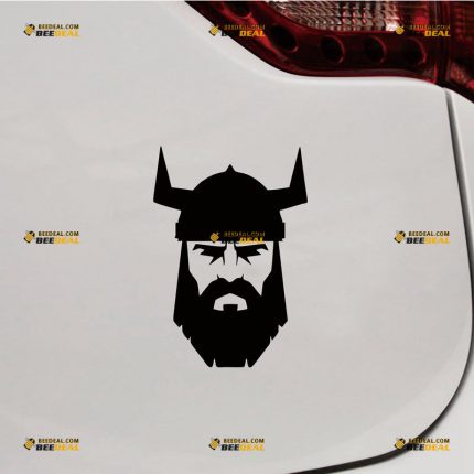 Viking Warrior Sticker Decal Vinyl, Norse Odin, Norwegian – Custom Choose Size Color – For Car Laptop Window Boat – Die Cut No Background 211243