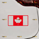 Canadian Flag Sticker Decal Vinyl Canada Maple Leaf – Custom Choose Size Color – For Car Laptop Window Boat – Die Cut No Background 06123