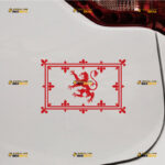Scottish Royal Banner Sticker Decal Vinyl Scotland, Custom Choose Size Color, For Car Laptop Window Boat, Die Cut No Background