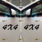 4x4 Sticker Decal Vinyl Off Road – Pair, Mirror Images Reversed – Fit For Ford Chevy GMC Toyota Jeep Car Pickup Truck – Custom, Choose Size Color – Die Cut No Background