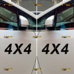 4x4 Sticker Decal Vinyl Off Road – Pair, Mirror Images Reversed – Fit For Ford Chevy GMC Toyota Jeep Car Pickup Truck – Custom, Choose Size Color – Die Cut No Background