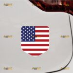 American Flag Sticker Decal Vinyl Shield – For Car Truck Bumper Bike Laptop – Custom, Choose Size, Reflective or Glossy 71632335