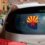 Arizona Sticker Decal Vinyl American State Flag And Map – For Car Truck Bumper Bike Laptop – Custom, Choose Size, Reflective or Glossy 71632214