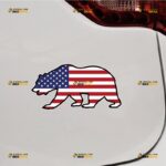 California Sticker Decal Vinyl Cali Bear, American Flag – For Car Truck Bumper Bike Laptop – Custom, Choose Size, Reflective or Glossy 71932253