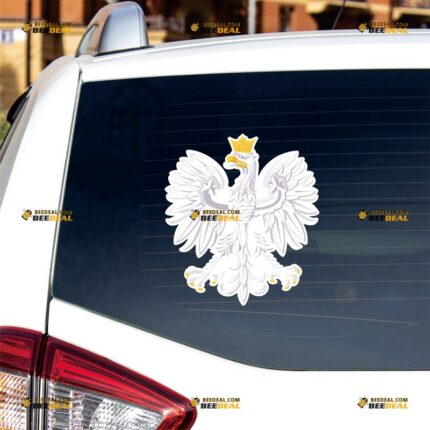 Polish Eagle Sticker Decal Vinyl, Poland Coat Of Arms Polska Herb Polski – For Car Truck Bumper Bike Laptop – Custom, Choose Size, Reflective or Glossy 72030049
