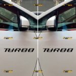 Turbo Inside Sticker Decal Vinyl – Pair, Mirror Images Reversed – For Car Truck Bumper Window – Custom, Choose Size Color – Die Cut No Background