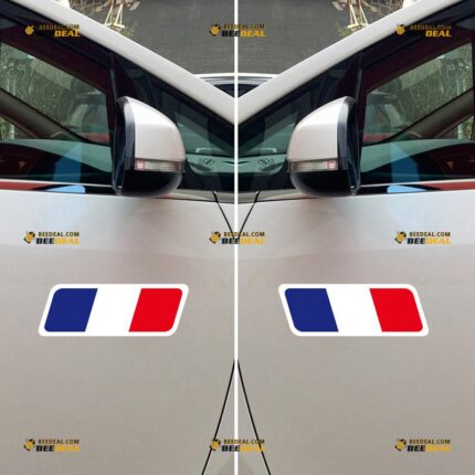 French Flag Sticker Decal Vinyl – Pair, Mirror Images Reversed – For Car Truck Bumper Bike Laptop – Custom, Choose Size, Reflective or Glossy 73032250