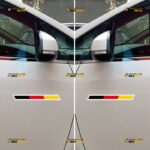 German Flag Sticker Decal Vinyl Stripes, Fit for VW BMW Benz Audi Porsche Car Bumper Window – Pair, Mirror Images Reversed – Custom, Choose Size, Reflective or Glossy 73032257