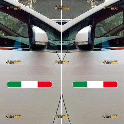Italian Flag Sticker Decal Vinyl Stripes 2 Pack, Fit For Alfa Romeo Maserati Fiat Ferrari Car – Custom, Choose Size, Reflective or Glossy 73032310