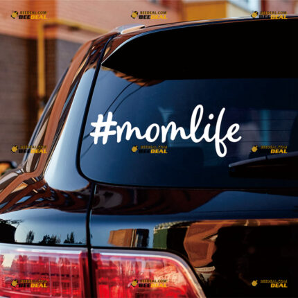 Mom Life #Hashtag Sticker Decal Vinyl – For Car Truck Bumper Bike Laptop – Custom, Choose Size Color – Die Cut No Background 81831406