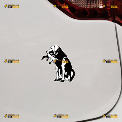 Duck Hunting Dog Sticker Decal Vinyl Hunting Life Black – For Car Truck Bumper Bike Laptop – Custom, Choose Size, Reflective or Glossy