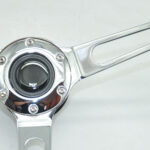 Classic Car Wood Steering Wheel - Bright Plated Brown Stainless Steel Spokes 380MM 15 Inch 6 Holes Universal - Image 3