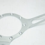 Classic Car Wood Steering Wheel - Bright Plated Brown Stainless Steel Spokes 380MM 15 Inch 9 Holes Universal - Image 2