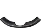 JSWAN Carbon Fiber Steering Wheel Embedded Cover for Tesla Model 3/Y Accessories Interior Modification Steering Wheel Panel Sticker (Bright Black Lower Part) - Image 2