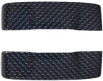 NA JSWAN Real Carbon Fiber Creative Patch Safety Belt Buckle Sticker Fit for Tesla Model 3/Y Interior Accessories Modified Cover (Bright Blue+Black) - Image 2