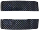 NA JSWAN Real Carbon Fiber Creative Patch Safety Belt Buckle Sticker Fit for Tesla Model 3/Y Interior Accessories Modified Cover (Bright Blue+Black)