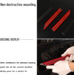 JSWAN 4Pcs Carbon Fiber Door Handle Wrap Trim Cover for Tesla Model X 2019-2022 Door Handle Cover Stickers, Car Door Handle Protection Wrap Decal Strip (Bright Black) - Image 6