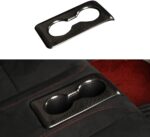 JSWAN Carbon Fiber Rear Seat Water Cup Slot Decorative Cover Fit for 11th Gen Type r FL5 (2023) Typer Back Seat Cup Holder Panel Cover Rear Row Water Cup Holder Frame Cover Trim (Bright Black) - Image 7