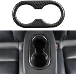 JSWAN Carbon Fiber Rear Chair Water Cup Slot Decorative Cover Fit for Tesla Model 3 Back Seat Cup Cover Cup Slot Patch Cup Holder Sticker (Matte Black) - Image 7
