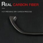 JSWAN Real Carbon Fiber Steering Wheel Cover with Red Marker for KIA EV6 GT GTLINE (2021-2024) Dry Carbon Fiber Steering Wheel Panel Cap (Bright Lower Part) - Image 5