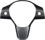 JSWAN Carbon Fiber Steering Wheel Cover for Tesla Model 3 Model Y Interior Wrap Steering Wheel Trim Cover Frame Decorative Sticker Interior Accessories Parts (Matte Black) - Image 2