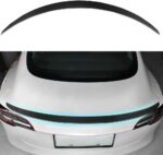 JSWAN Real Carbon Fiber Rear Spoiler Wing Fit for Tesla Model Y Rear Lip Trunk Spoiler Tail Spoiler Wing Rear Trunk Spoiler Lip Tail Wing Rear Trunk Lid (Model Y Gloss Black) - Image 9