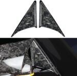 JSWAN Carbon Fiber A Pillar Rearview Mirror Panel Trim Cover for GR Supra A90 2019-2023 Side Window A-Pillar Triangle Cover (Matte Black) - Image 8