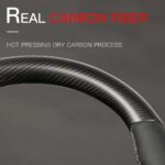 JSWAN Real Carbon Fiber Steering Wheel Cover for KIA EV6 GT GTLINE (2021-2024) Dry Carbon Fiber Steering Wheel Panel Sticker Cap, Interior Modification Accessories (Matte Black no red Marker) - Image 4