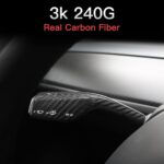 Notherss for Tesla Model 3 /Model Y 2018-2023 Real Carbon Fiber Gear Shift Collars Decorative Car Accessories, Column Shift Cover, Stalk Covers, Interior Remodel Shift Knob (Red) - Image 3