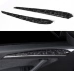 JSWAN Dry Carbon Fiber Front Door Inner Armrest Panel Cover Trim Interior Decoration Accessories for Tesla Model 3 Model Y (2021-2023) - Image 2