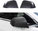 Door Mirror Covers Carbon Fiber Side Mirror Cover Caps Rearview Replacement For Tesla Model 3 Door Rearview Mirror Cover Cap Exterior Protect Accessories (Bright Forging Black 1 pair) - Image 8